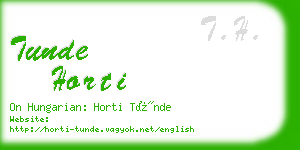tunde horti business card